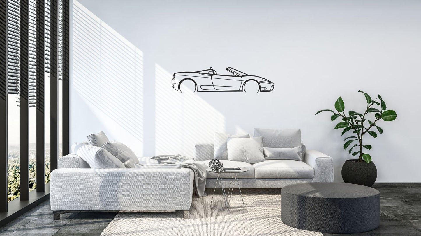 Ferrari 360 Spider – Découpe murale en acier