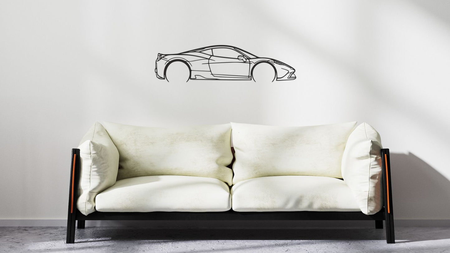 Ferrari 458 Speciale – Découpe murale en acier