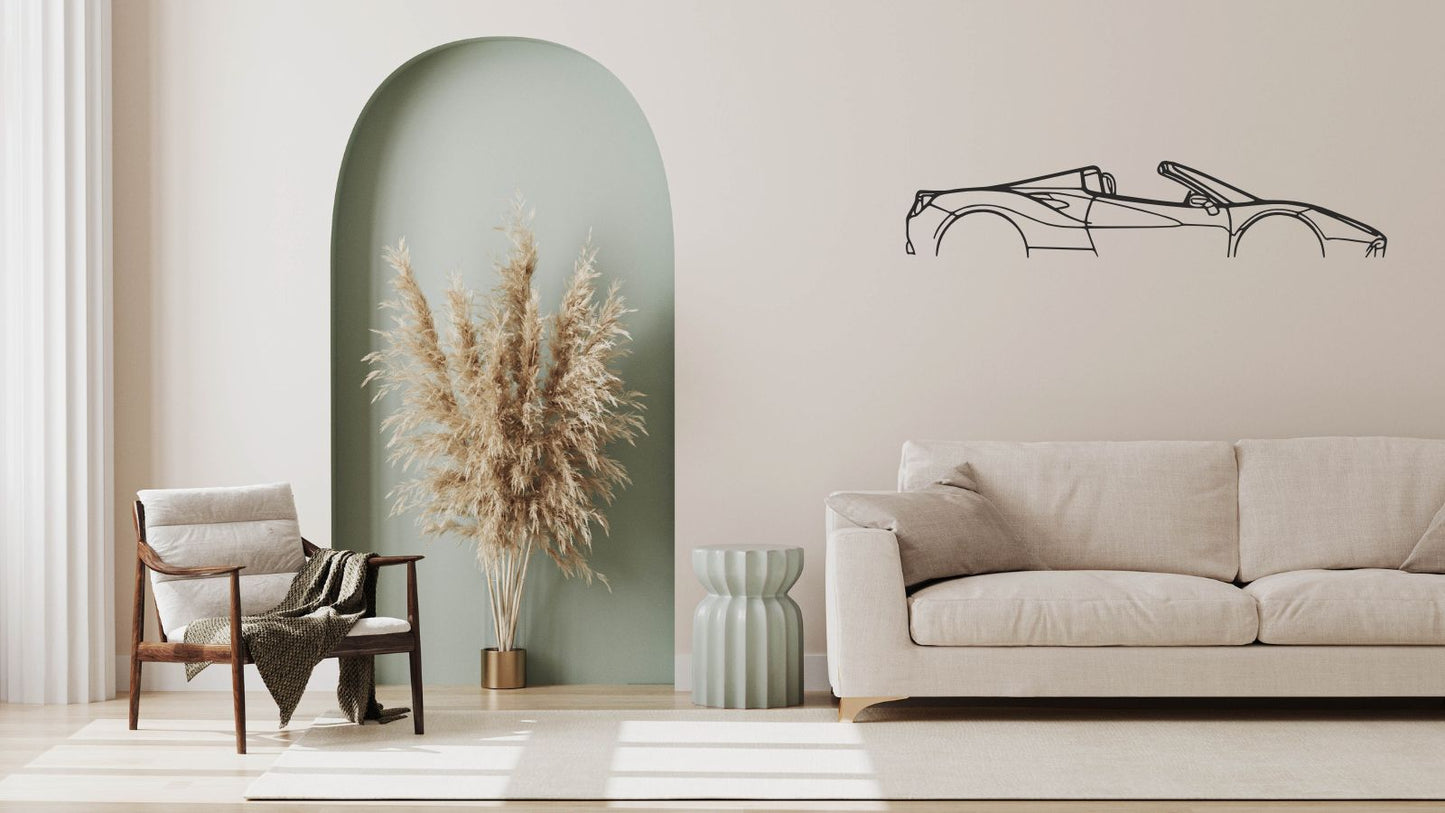 Ferrari 488 Spider – Découpe murale en acier