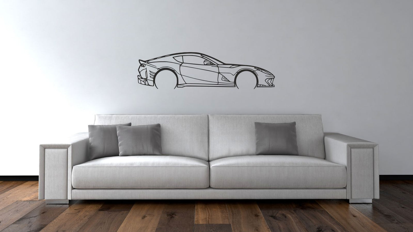 Ferrari 812 Superfast – Découpe murale en acier