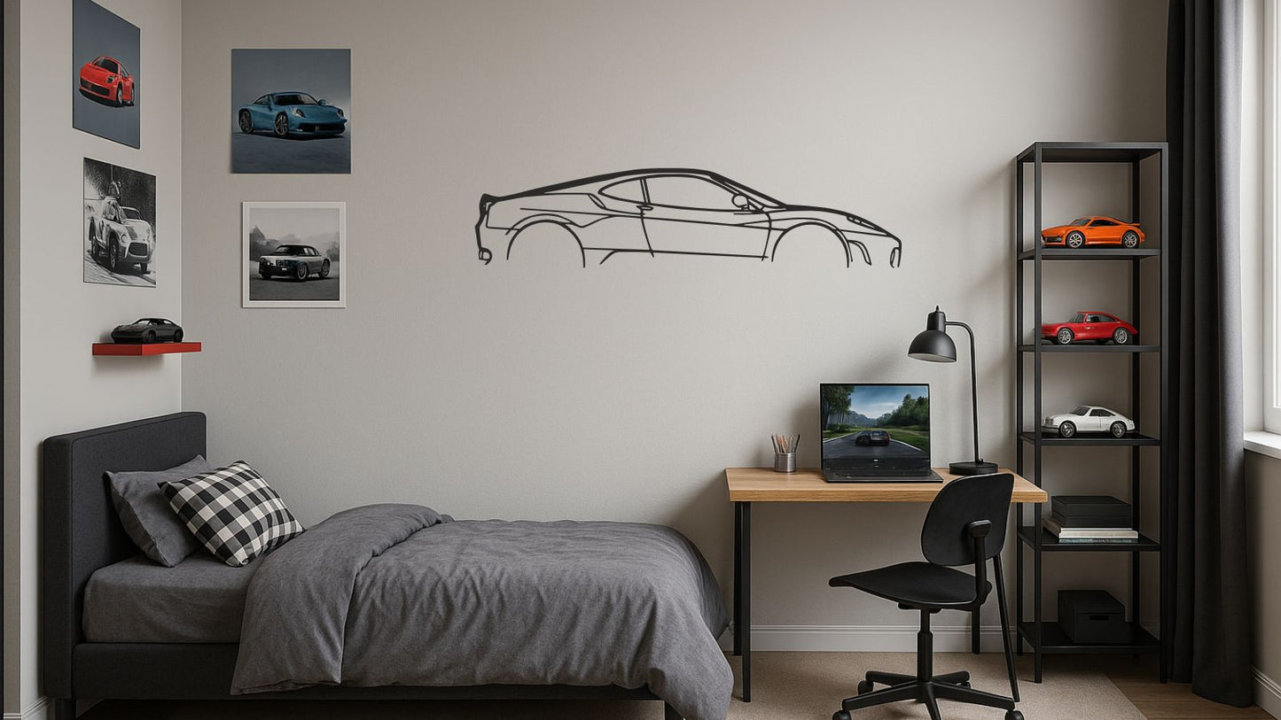 Ferrari F430 – Découpe murale en acier