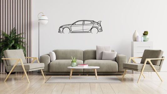 Honda Civic Type R – Découpe murale en acier