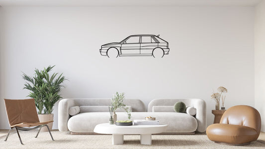 Lancia Delta Integrale – Découpe murale en acier