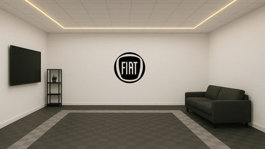 Logo Fiat – Découpe murale en acier