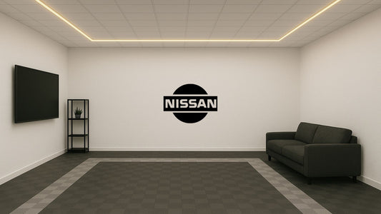 Logo Nissan – Découpe murale en acier