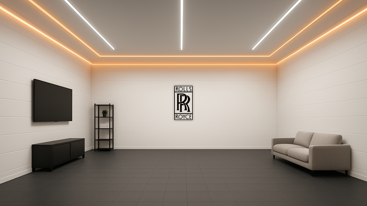 Logo Rolls-Royce – Découpe murale en acier