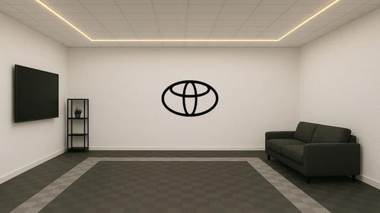 Logo Toyota – Découpe murale en acier