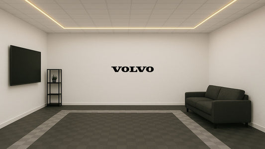 Logo Volvo – Découpe murale en acier