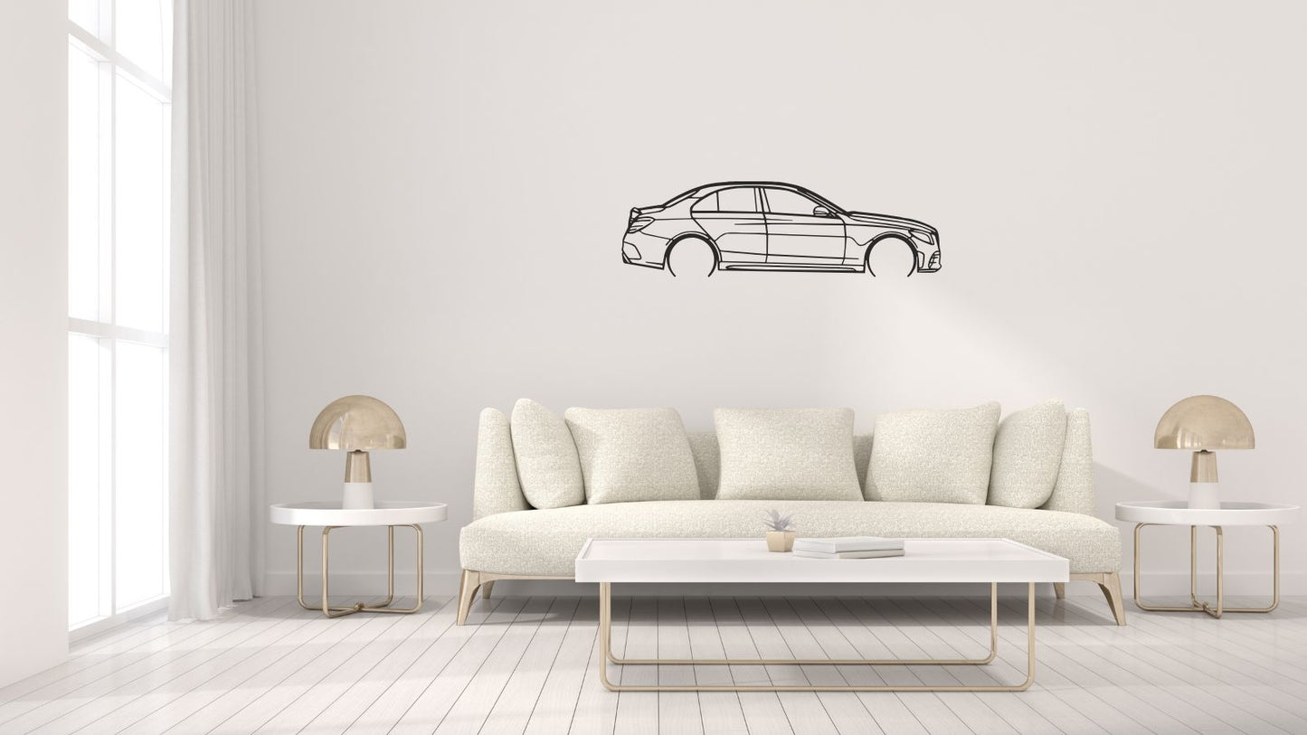 Mercedes C43 AMG – Découpe murale en acier