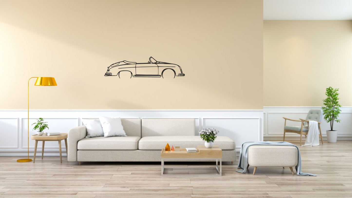 Porsche 356 Speedster – Découpe murale en acier