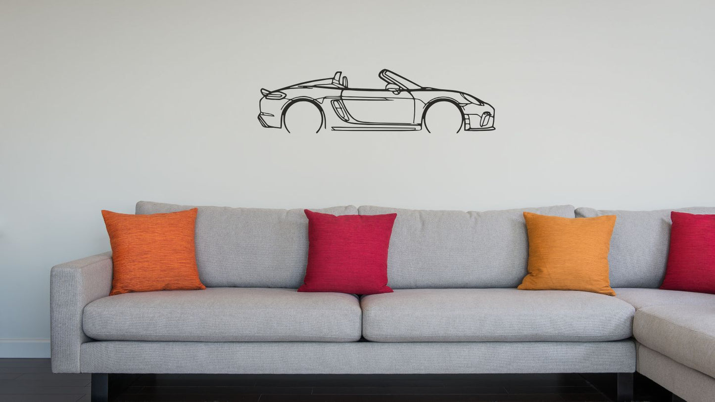 Porsche 718 Spyder (2020) – Découpe murale en acier