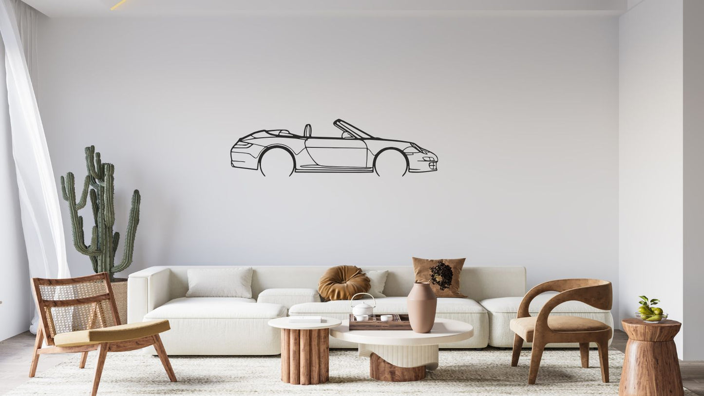 Porsche 911 Cabriolet – Type 997 – Découpe murale en acier