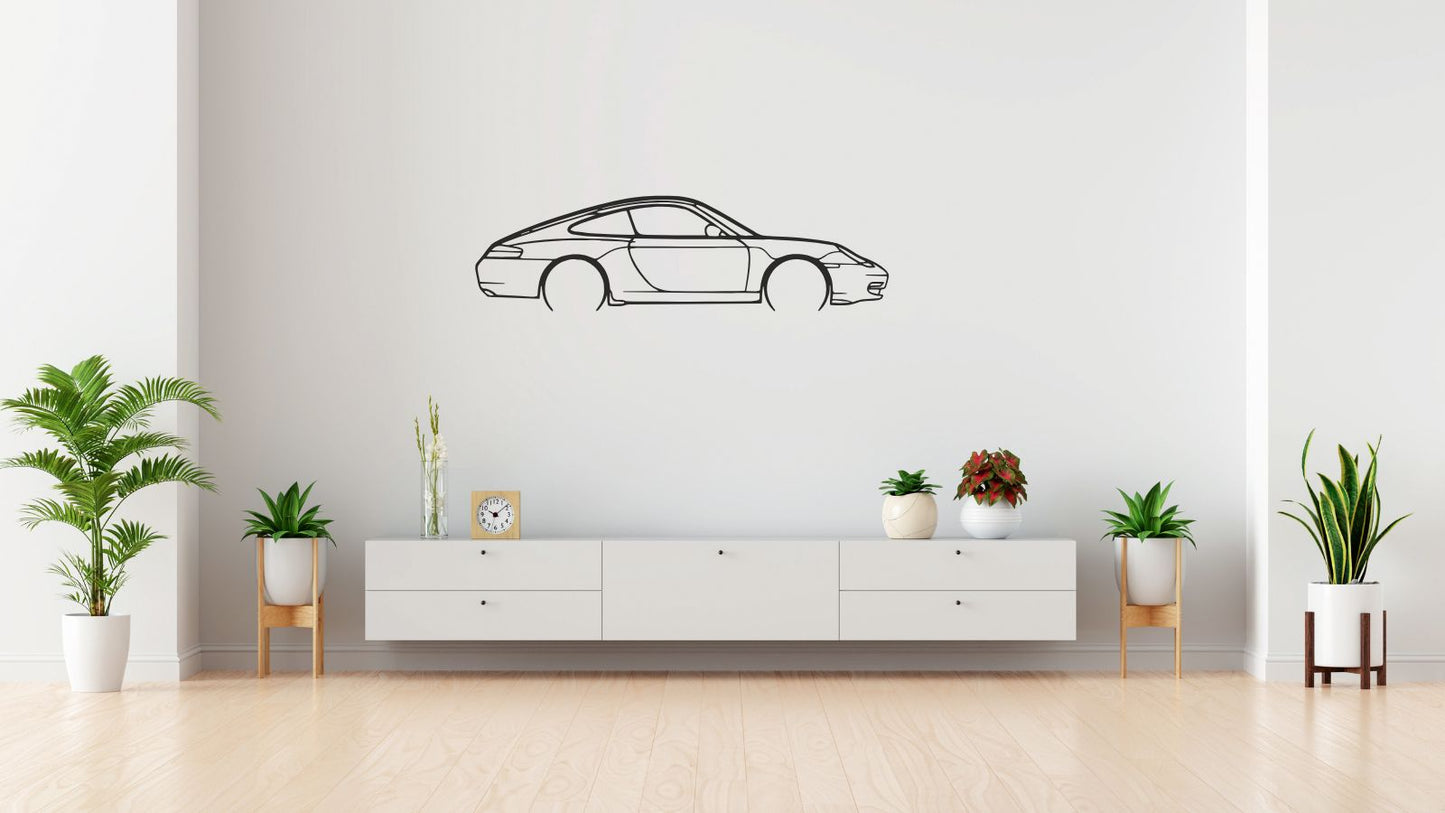 Porsche 911 Type 996 – Découpe murale en acier