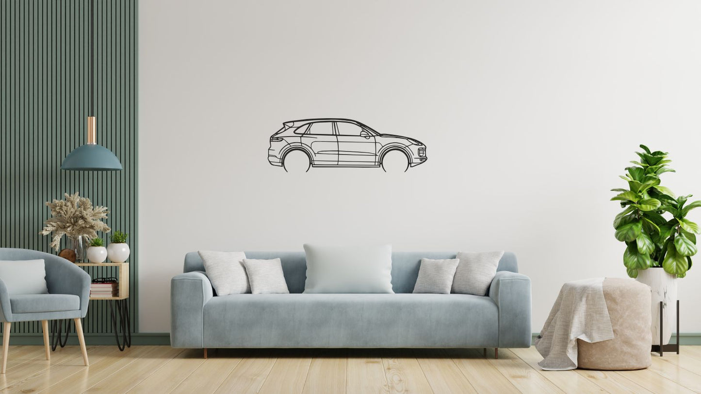 Porsche Cayenne Turbo – Découpe murale en acier