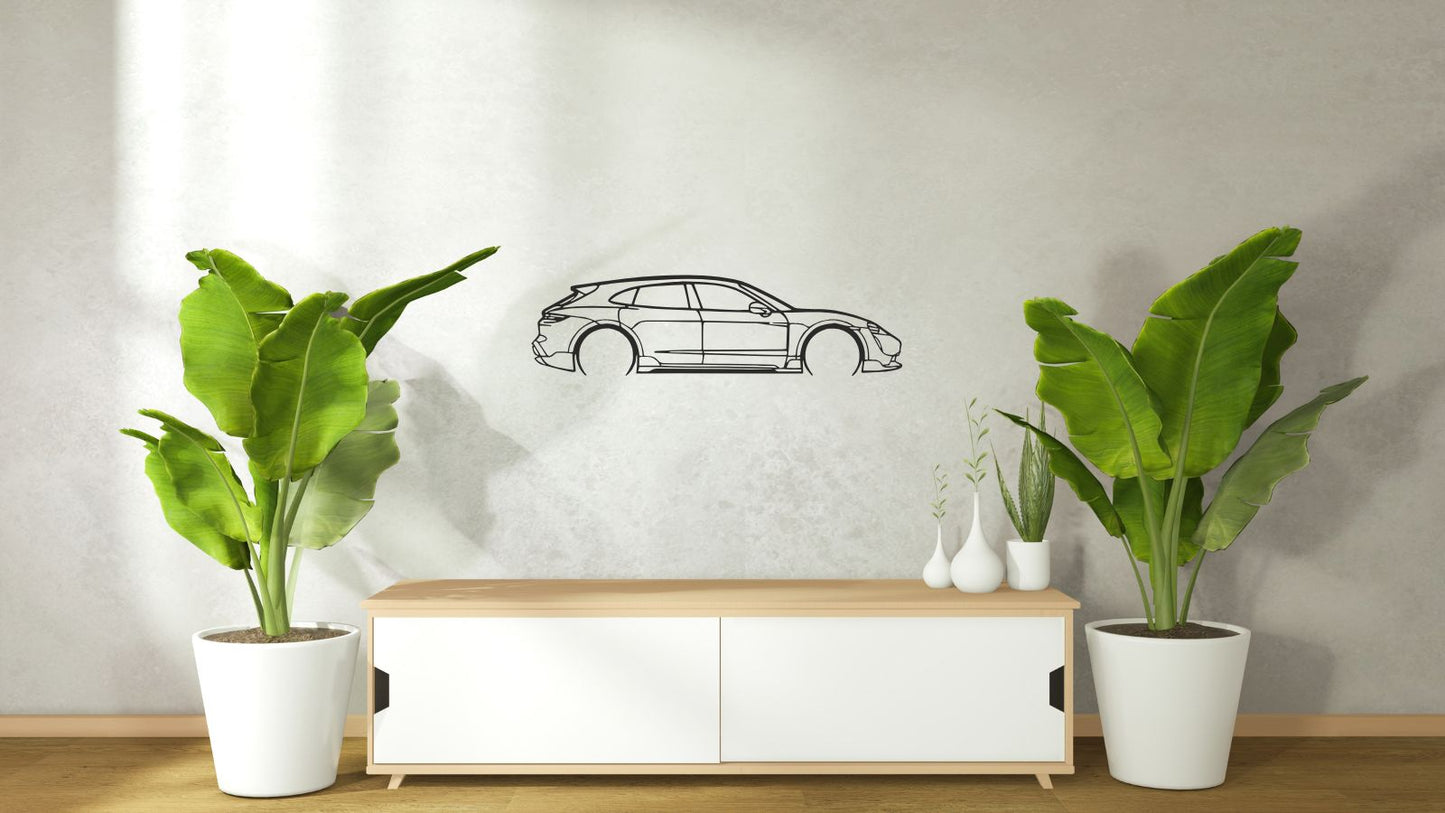 Porsche Taycan Turbo Cross Turismo – Découpe murale en acier