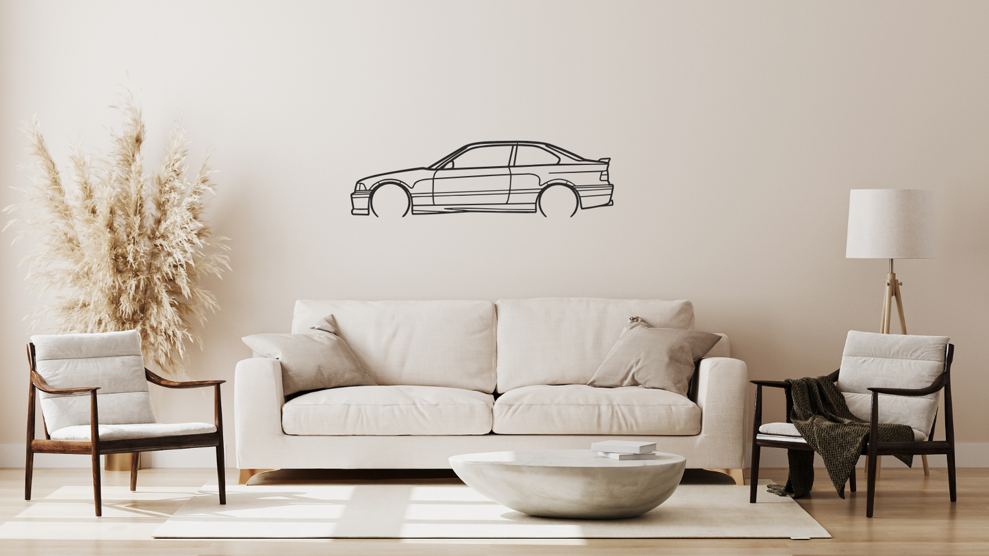 BMW E36 M3- Décoration mural en métal