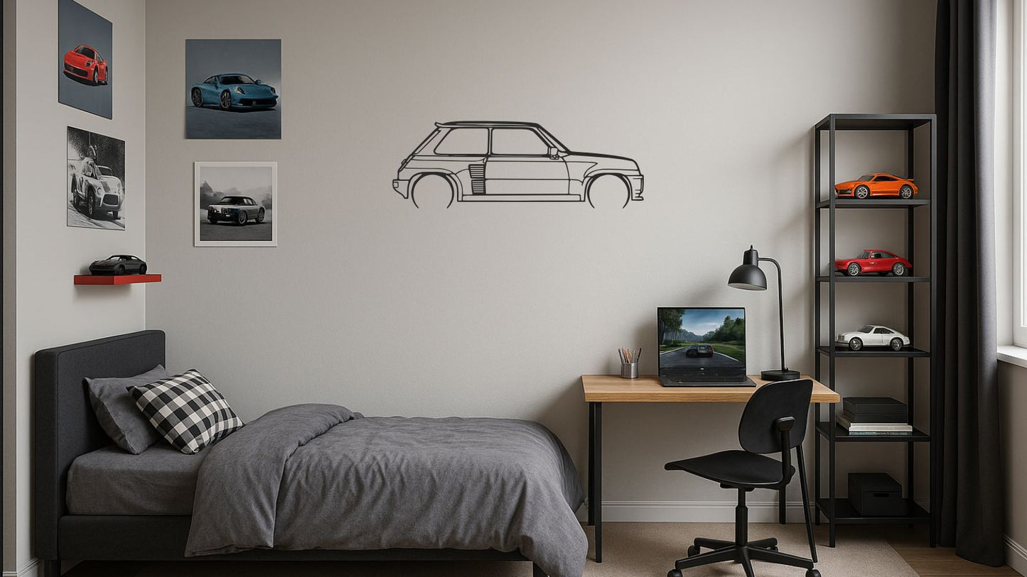 Renault 5 Turbo 2 – Découpe murale en acier