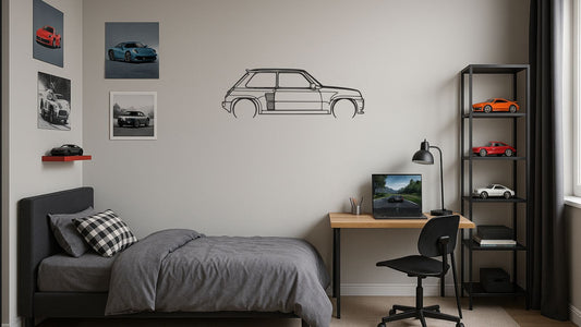 Renault 5 Turbo 2 – Découpe murale en acier