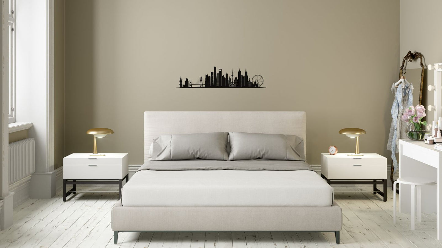 Ville de Shanghai – Découpe murale en acier