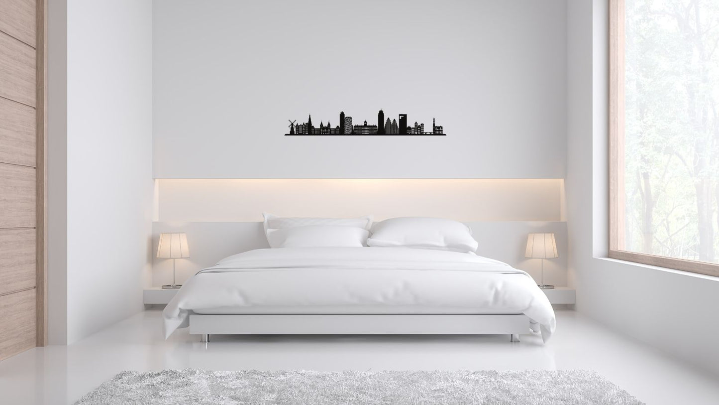 Ville d’Amsterdam découpe murale en métal