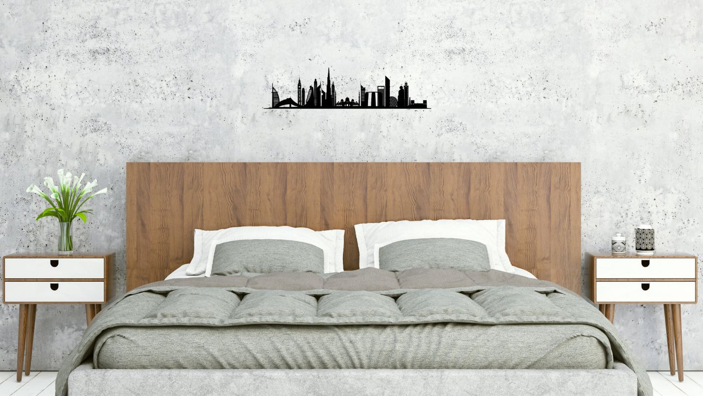 Ville de Dubaï - Plaque Murale en métal